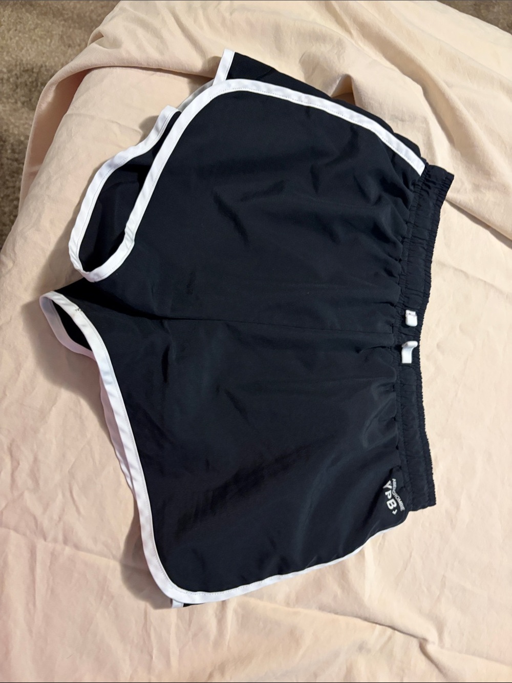 Black Athletic Women’s Shorts with White Trim